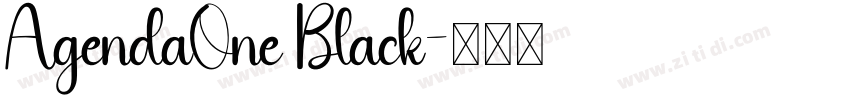AgendaOne Black字体转换